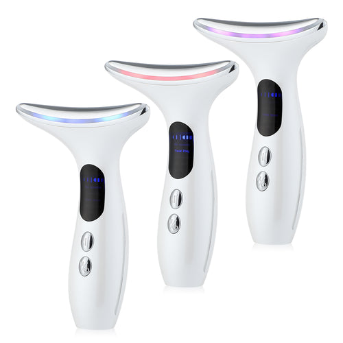 GlowLift Pro 3-in-1 face and neck device with red, blue and purple light